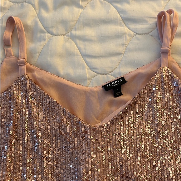 Torrid sequin Pink Cami Top - Picture 2 of 4